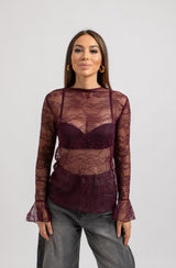 Maglia in pizzo FEDERICA BI (tre colori)