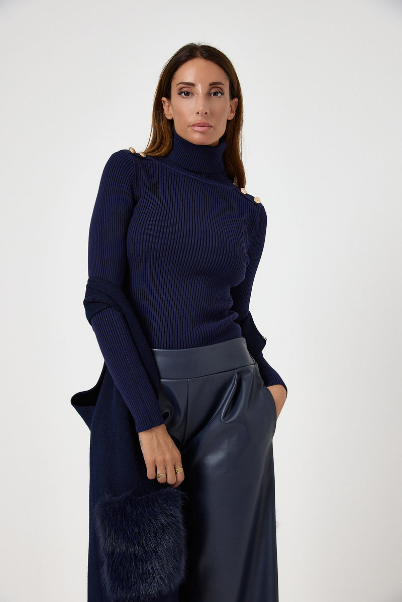 Maglia bottoni oro FEDERICA BI ( vari colori )