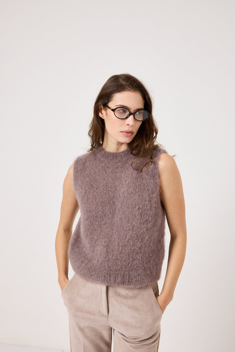 Gilet kid mohair ( vari colori ) FEDERICA BI