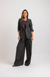 Tailleur gessato grigio FEDERICA BI