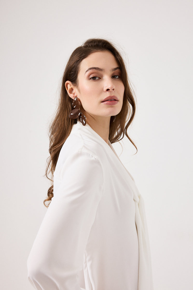 Camicia bianca in chiffon FEDERICA BI