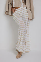 Pantalone riga beige FEDERICA BI