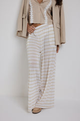 Pantalone riga beige FEDERICA BI