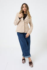 Blazer in ciniglia con spilla FEDERICA BI