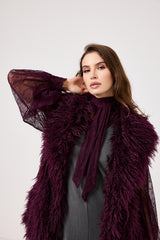 Gilet ricciolino bordeaux FEDERICA BI