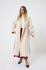 Cappotto beige cachemire e lana FEDERICA BI