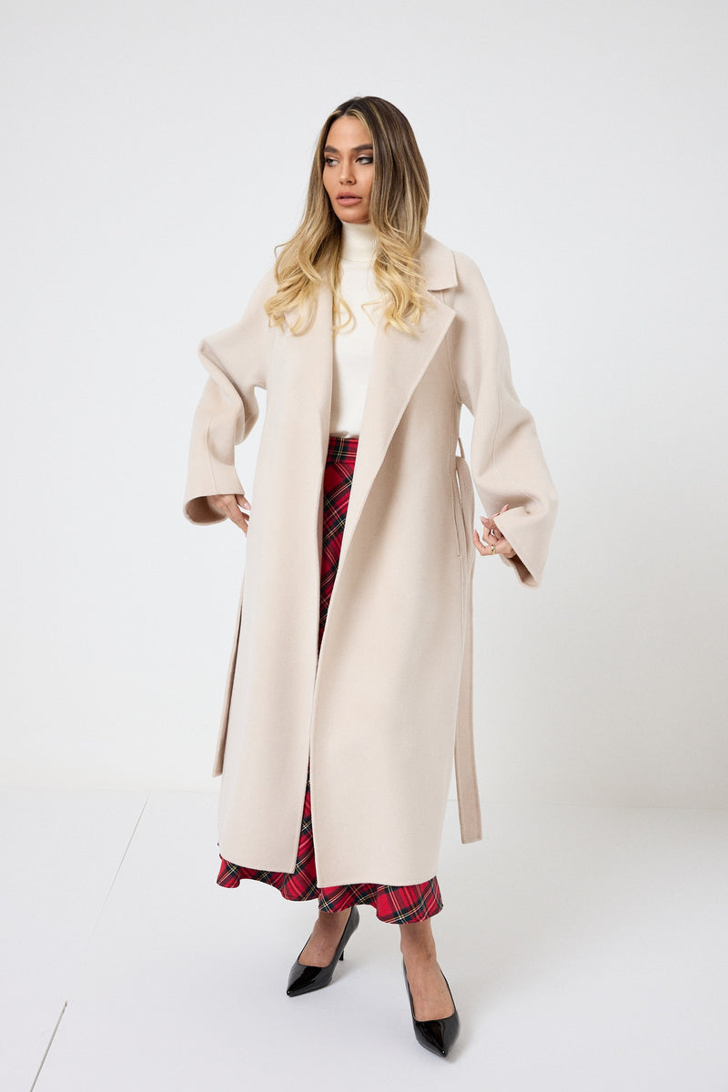 Cappotto beige cachemire e lana FEDERICA BI