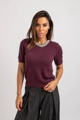 Maglia collo gioiello FEDERICA BI (piu’ colori)