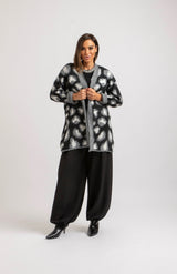 Cardigan animalier grigio FEDERICA BI