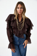 Camicia moro volant FEDERICA BI