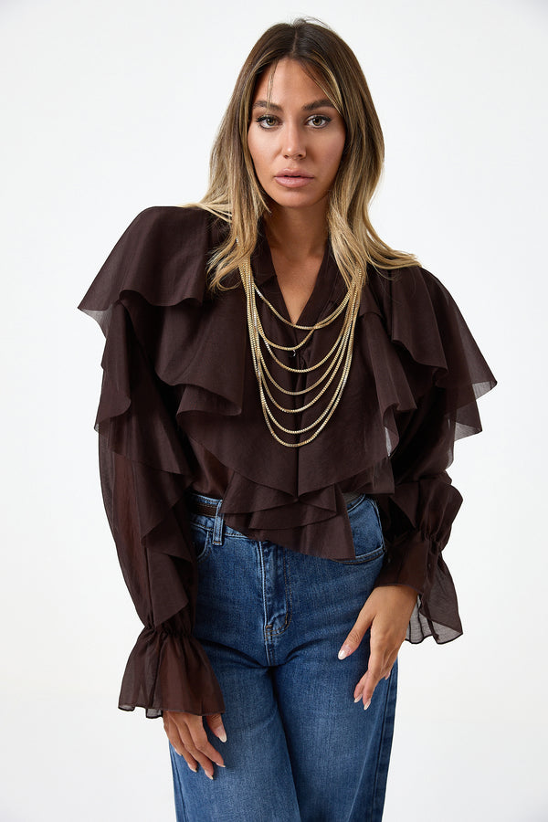 Camicia moro volant FEDERICA BI