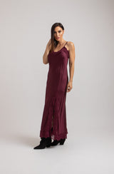 Abito FEDERICA BI slip Dress in viscosa e pizzo