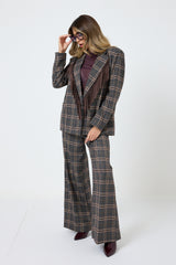 Pantalone tartan grigio FEDERICA BI