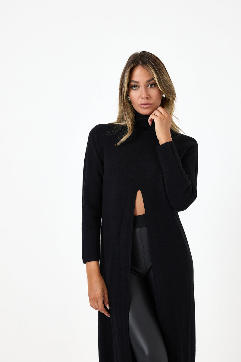 Maglia lunga nera FEDERICA BI