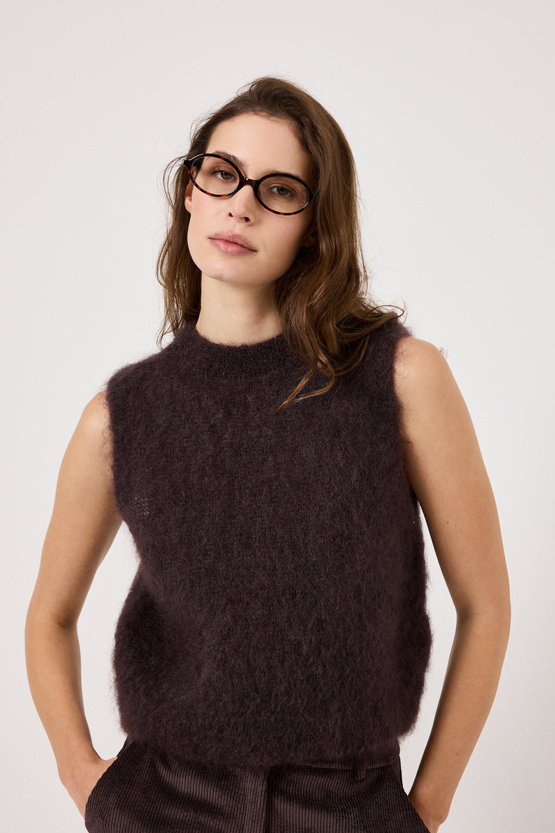 Gilet kid mohair ( vari colori ) FEDERICA BI