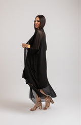 Kimono lungo nero FEDERICA BI