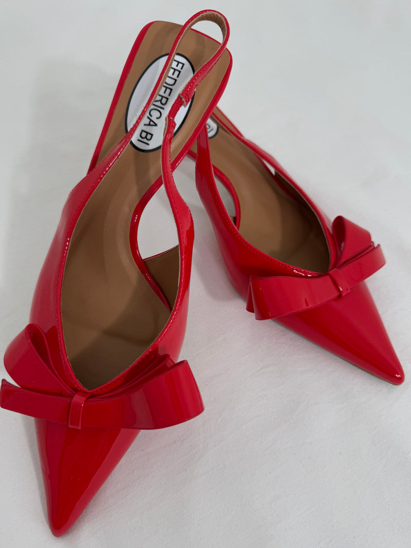 Sling back rossa FEDERICA BI