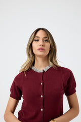 Cardigan collo gioiello FEDERICA BI ( vari colori )