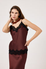 Top in viscosa e pizzo glace FEDERICA BI