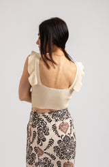 Maglia crop volant FEDERICA BI (piu’ colori)