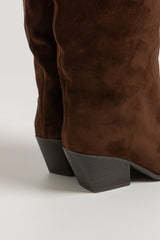 Stivale suede cioccolato FEDERICA BI