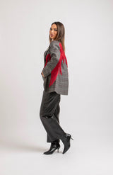 Blazer principe di Galles frange rosse FEDERICA BI