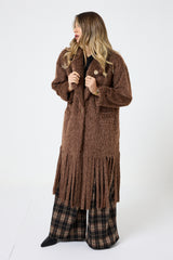 Cappotto lungo con frange FEDERICA BI ( due colori )