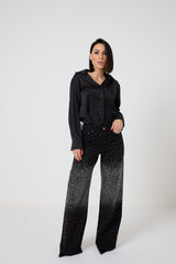 Denim nero cristalli FEDERICA BI