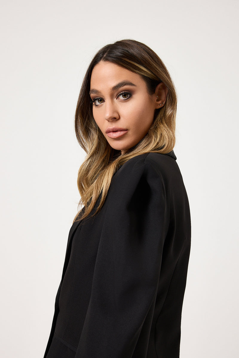 Blazer nero spallina FEDERICA BI