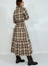 Abito tartan beige FEDERICA BI