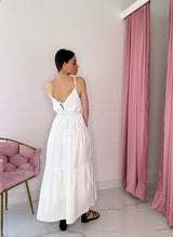 Abito in cotone bianco e nero FEDERICA BI