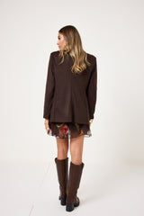 Blazer suede marrone FEDERICA BI