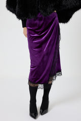 Gonna in velluto e pizzo FEDERICA BI ( più colori )