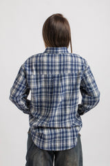 Camicia tartan cristallini e spilla FEDERICA BI