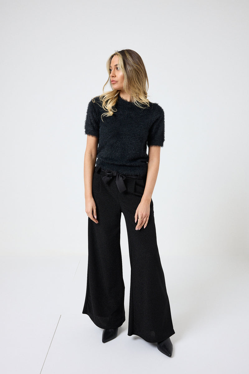 Pantalone nero lurex FEDERICA BI