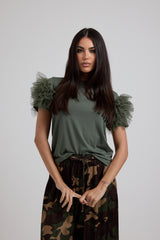 Maglia EMY viscosa e tulle FEDERICA BI (piu’ colori)