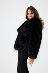 Ecopelliccia nera FEDERICA BI