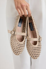 Ballerina beige cristalli FEDERICA BI