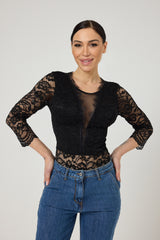 Body nero in pizzo FEDERICA BI