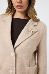 Blazer in ciniglia con spilla FEDERICA BI