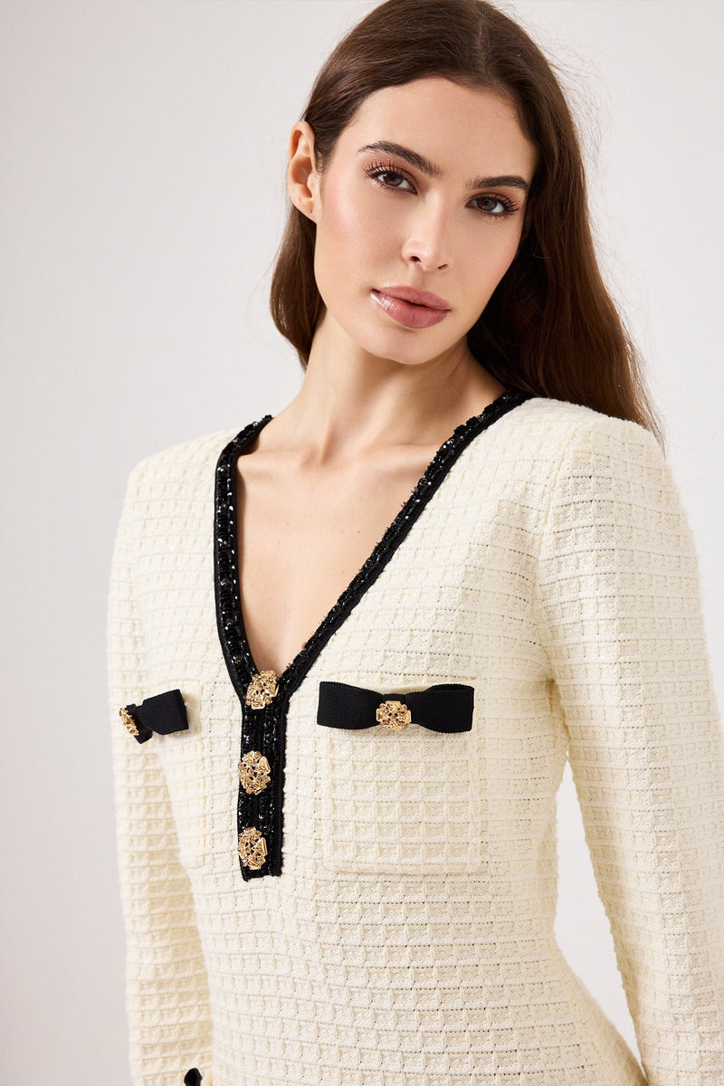 Abito elegante bottoni oro FEDERICA BI