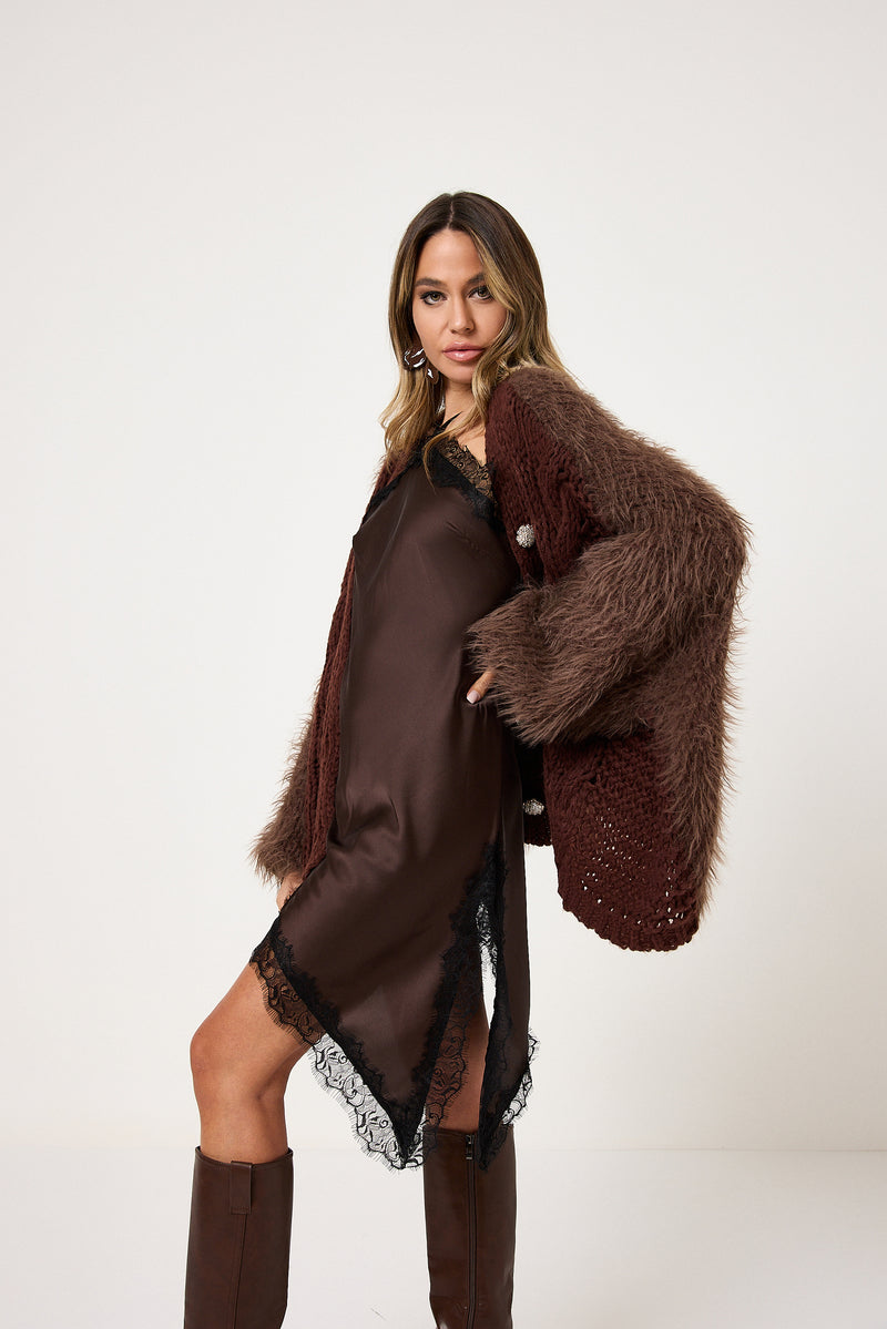 Abito slipdress in raso FEDERICA BI ( vari colori )