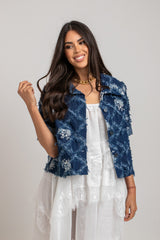 Giacca in denim blu FEDERICA BI