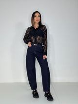 Camicia nera in pizzo FEDERICA BI