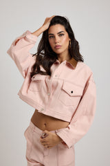 Giacca crop rosa FEDERICA BI