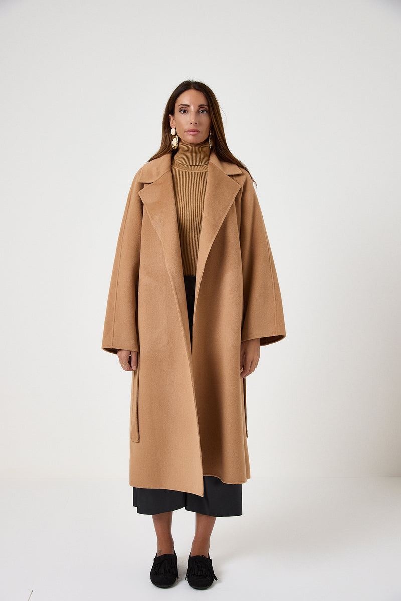 Cappotto camel cachemire e lana FEDERICA BI
