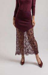 Gonna tricot e pizzo chantilly FEDERICA BI