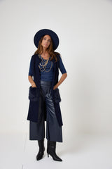 Gilet con tasca in ecofur FEDERICA BI ( vari colori )