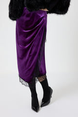 Gonna in velluto e pizzo FEDERICA BI ( più colori )