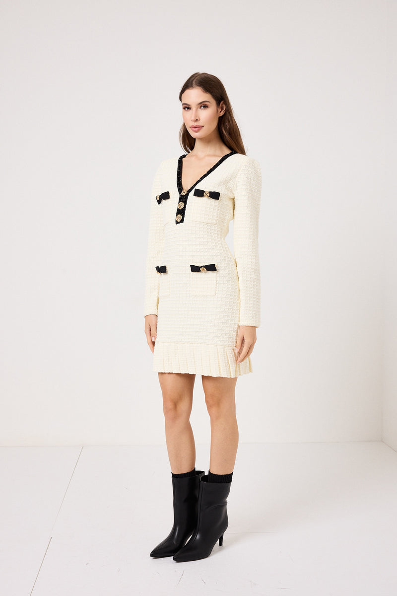 Abito elegante bottoni oro FEDERICA BI